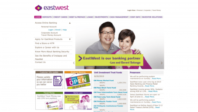 EastWest Bank - Loans up to ₱2 000 000