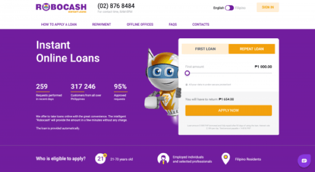 Robocash - Loans up to ₱25 000